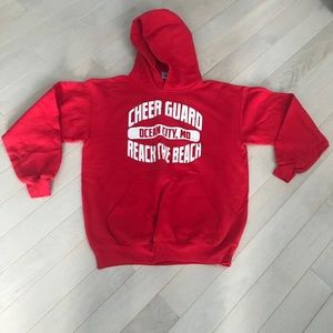 Cheer Guard Red Hoodie Reach the Beach O C, Md